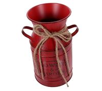 HOMSFOU Vase À Fleurs Rustique en Fer 7.48X3.94X3.94 Pouces Seau Vintage Décoratif pour Fleurs Séchées Bouquet Plantes Intérieur Maison Bureau