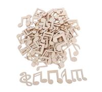 HOMSFOU Wooden Music Notes Cutouts Each Smooth Unpainted Wood Shapes For DIY Painting Creative Party Craft Decorations