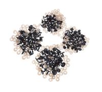HOMSFOU Yeux de Sécurité Ovales Noirs en Plastique pour Poupées DIY | 1 Set avec Rondelles, Montage Facile, pour Ours et Peluches, Finition Blanche, Usage Crochet Style Aléatoire