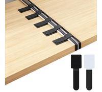 Homshsjhkis 50 Pcs Cable Management, Attache Cable Adhesif, Réutilisables Auto-Adhésives pour Rangement Bureau, Résistant Polyvalent Autocollantes Cache-Câbles pour TV, Ordinateur Portable, Ethernet