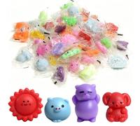 Homshsjhkis 50 Pièces Mochi Squishy, Calendrier de l'Avent Squishy, Kawaii Squeezie, Squishy Toys Anti Stress Animaux, Mini Jouets pour Enfants, Soulagement l'Anxiété Queeze Boules Presser Détendre