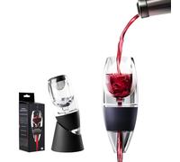 Homshsjhkis Aérateur et Décanteur à Vin, Carafe Decanter Vin, Carafe Décanter, Decanteur Aérateur Vin avec Support, Bec Verseur Vin avec Filtre Anti-Gouttes, Coffret Cadeau Homme Parfait pour Amateur