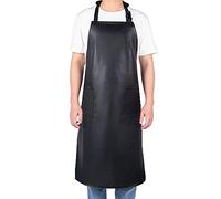 Homsolver Tablier en Vinyle imperméable Ultra léger Extra Long Noir - Matériau de qualité Industrielle pour Une Protection Ultime