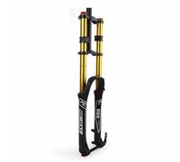 HOMSXPAC Fourche Avant de vélo 27,5/29 Pouces à air, Double Commande d'épaulement, Suspension VTT Descente DH, Tube Droit 28,6 mm, Amortisseur de débattement 180 mm, réglage de l'amortissem