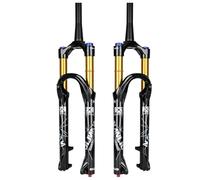 HOMSXPAC Fourche Avant de VTT à Suspension pneumatique, Compatible avec Les Tailles 26/27,5/29 Pouces, avec Amortissement et Rebond réglables et Un débattement de 140/160 mm.