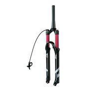 HOMSXPAC Fourche de Suspension Avant à air pour VTT 26, 27,5 et 29 Pouces, axe traversant QR-9 x 100 mm, Alliage léger, débattement de 140 mm, Accessoires de vélo