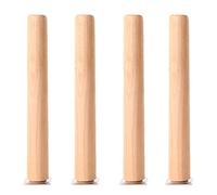 HOMSXPAC Lot de 4 Pieds de Meubles en chêne Massif, Filetage M8, Coniques, de Remplacement pour canapé, Table, Chaise, 23,62 Pouces, Design à Angle Droit, Pieds Haut de Gamme pour canapé, b