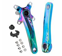 HOMSXPAC Manivelle VTT 170 mm 104 BCD, Compatible Mono/Double/Triple Plateau, pédalier intégré Creux (coloré)