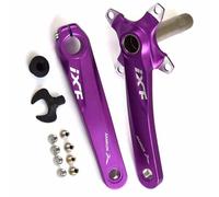 HOMSXPAC Manivelle VTT 170 mm 104 BCD, Compatible Mono/Double/Triple Plateau, pédalier intégré Creux (Violet)