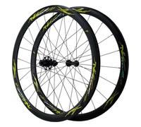 HOMSXPAC Paire de Roues de vélo de Route 700C, Freins V-Brake 40 mm, roulements étanches en Alliage d'aluminium, Rayons Ronds 24 Trous, compatibles avec Les Jantes Avant et arrière de vélos