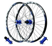 HOMSXPAC Paire de Roues VTT 26/27,5/29 Pouces, roulements étanches, axe traversant 142 mm, moyeu, Freins à Disque, Jante 32 Rayons pour Cassette 7-11 Vitesses.
