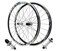 HOMSXPAC Roues de vélo de Route 700C, Jantes à Double paroi en Alliage d'aluminium, Blocage Rapide, Freins V-Brake, 30 mm, Rayons Ronds 24 Trous, pour 8 à 12 Vitesses.