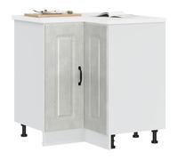 HOMTAKIE Armoire d'angle de Cuisine Kalmar Gris béton Bois d'ingénierie