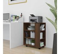 HOMTAKIE Armoire roulante Chêne Marron 60x35x75 cm Bois d'ingénierie
