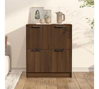 HOMTAKIE Buffet Armoire de Rangement Meuble de Rangement Armoire Latérale Salle de Séjour Salon Intérieur Chêne Marron 60x30x70 cm Bois d'Ingénierie