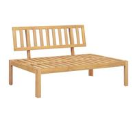 HOMTAKIE Canapé Central Palette de Jardin en Bois Massif d'Acacia Meuble d'Extérieur Banc (Marron Clair)