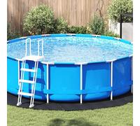 HOMTAKIE Couvercle de Piscine Rond Noir Plastique Ø 366 cm Étanche