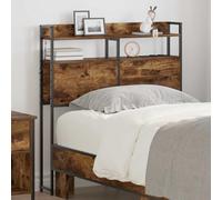 HOMTAKIE LED Tête de lit de Rangement Chêne fumé 100 cm Bois d'ingénierie