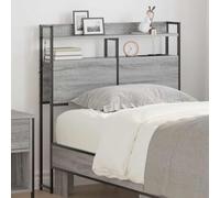 HOMTAKIE LED Tête de lit de Rangement Sonoma Gris 100 cm Bois d'ingénierie