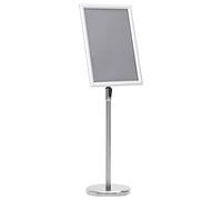 HOMTAKIE Support d'affiche A3 sur pied Argenté Alliage d'aluminium