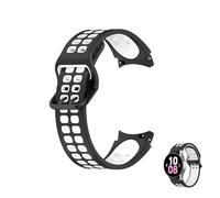 HOMTERN Bracelet de rechange en silicone souple pour Galaxy Watch 7/Watch FE/Watch 6/Watch 6 classic/Watch 5/Watch 5 Pro/Watch 4/Watch 4 classic/Watch 3 de 41 mm, ajustement rapide, noir et blanc