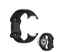 HOMTERN Bracelets conçus pour Google Pixel Watch 2 et Pixel Watch 1, bracelet de rechange en silicone souple à ajustement rapide, noir, L