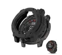 HOMTERN Coque conçue pour Garmin Instinct 3 50 mm, coque en TPU souple et légère, résistante aux chutes, aux rayures et à l'écran, coque de protection intégrale, noire