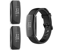 HOMTERN Lot de 2 coques compatibles avec Fitbit Inspire 3 et Inspire 2, coque de protection complète en TPU souple résistant aux chocs et aux rayures, transparent