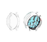 HOMTERN Lot de 2 coques compatibles avec Samsung Galaxy Watch 6 de 40 mm/44 mm, coque de protection en TPU souple et légère, résistante aux chutes, aux rayures et à l'écran flexible, transparente