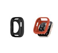 HOMTERN [Lot de 2] coques conçues pour Amazfit Bip 6, coque de protection souple en silicone léger, anti-chute, anti-rayures, flexible, noir et rouge