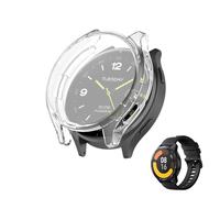 HOMTERN Lot de 2 coques conçues pour Xiaomi Watch 2, coque de protection écran montre intégrale en TPU souple, légère, résistante aux chutes, aux rayures, noir et transparent