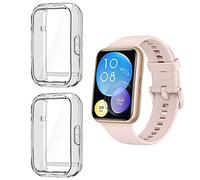 HOMTERN Lot de 2 coques pour Huawei Watch Fit 2 - Coque intégrale en TPU transparent - Résistante aux chocs et aux rayures - Protection d'écran - Accessoires pour montre connectée