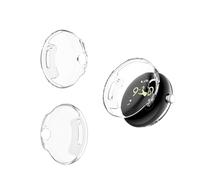 HOMTERN [Lot de 3 Conçu pour Google Pixel Watch 2 et Pixel Watch 1, Coque légère en TPU Souple, Anti-Chute, Anti-Rayures, écran Flexible, Coque de Protection entièrement Couverte, Lot de 3 transpare