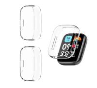 HOMTERN Lot de 3 coques compatibles avec Redmi Watch 3 Lite/Watch 3 Active, coque de protection en TPU souple et légère, résistante aux chutes, aux rayures et à l'écran flexible, transparente