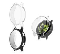 HOMTERN [Lot de 3] coques conçues pour Garmin Vivoactive 5, coque en TPU souple et légère, résistante aux chutes, aux rayures, écran flexible, coque de protection entièrement couverte, 1 noire et 2