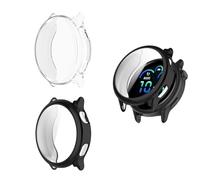 HOMTERN [Lot de 3] coques conçues pour Garmin Vivoactive 6, coque en TPU souple et légère, anti-chutes, anti-rayures, écran flexible, entièrement couverte, 1 noire et 2 transparentes