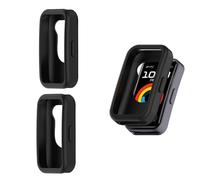 HOMTERN [Lot de 3] coques conçues pour Huawei Band 10/10 NFC BAND 9/9 NFC BAND 8/8 NFC, coque légère en silicone souple, anti-chute, anti-rayures et flexible, noir