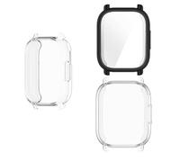 HOMTERN Lot de 3 coques conçues pour Redmi Watch 5 Active, coque en TPU souple et légère, résistante aux chutes, aux rayures, écran flexible, coque de protection intégrale, 1 noire et 2 transparentes