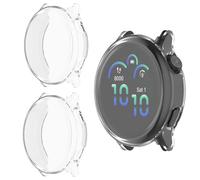 HOMTERN Lot de 3 coques pour Garmin Vivoactive 6, coque intégrale en TPU souple, résistante aux chocs et aux rayures, protection d'écran, transparente