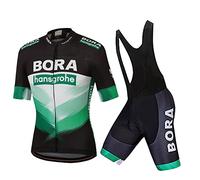HOMTOL Combinaisons de cyclisme Hommes Ensemble maillot cycliste à manches courtes Maillot cycliste respirant + ensemble short cycliste avec coussinets de selle (vert noir, 4XL)