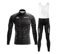HOMTOL Ensemble de maillots de cyclisme hommes manches longues Vêtements de cyclisme maillot de triathlon combinaison hommes maillots de cyclisme respirant élastique séchage rapide maillot de cyclisme