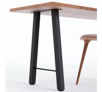 Homtone Lot de 2 Pieds de Table Métal, Pied de Table Industriel en Fer Nior