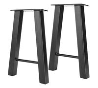 Homtone Lot de 2 Pieds de Table Métal, Pied de Table Industriel en Fer pour Table a Manger, Table Basse, Table Haute, Plan de Travail, Noir (Form en A H 40CM)