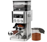 Homtone Moulin à Café Électrique en Acier Inoxydable avec Écran LCD, 31 Niveaux de Mouture Précise, Moulin à Café pour Espresso/Café Filtre/French Press