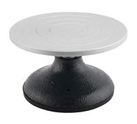 Homtone Tournette de potier de 18 cm de diamètre - Plaque pivotante pour sculpture en argile robuste - Entièrement en métal - Plateau tournant avec roulements à billes