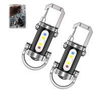 Homtrator 1200lm Super Bright Mini Keychain Flashlight Waterproof, 2 in 1 Flashlight and Power Bank, Rechargeable LED Keychain Torch, Portable Flashlight Work Light for Outdoor, Camping(2PC)