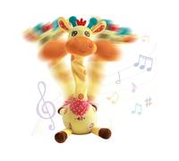 Homtrator Peluche Girafe Dansante, Girafe Musicale Répétant Vos Paroles, Imitation Et Enregistrement Interactifs De La Voix, Danse Dynamique Et Torsadée, Volume Réglable, Lumières LED