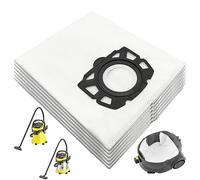 HOMURY 6 Pièces Sacs D'aspirateur: Sacs de Filtre pour Kärcher 2.863-006.0, Sacs Filtrants en Non-Tissé Lot pour WD4, WD5, WD6, Premium MV4, MV5, MV6, Aspirateur Humide et Sec (Blanc)