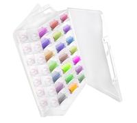 HOMURY Boîte de Rangement Pour Fil à Coudre Avec Poignée - 46 Compartiments Pour Petites Pièces, Bobines, Broderie, Tissu - En Plastique