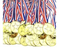 HOMURY Lot de 100 médailles d'or pour Enfants - Médailles d'or gagnantes - Médailles d'or gagnantes - Médailles gagnantes - Médailles d'or gagnantes - Médailles de gagnants pour Les Enfants -